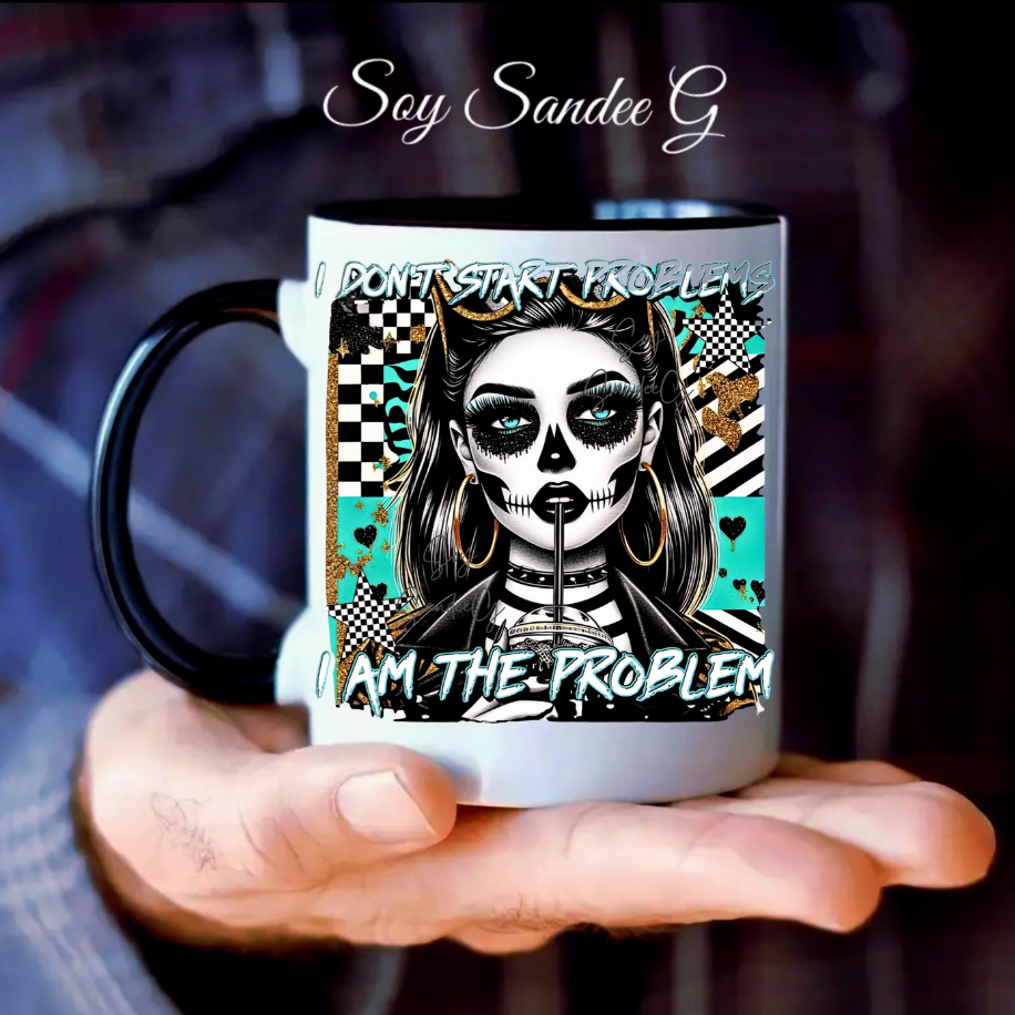 I Don't Start Problems Skully - UVDTF Decal for cups/hard surfaces sticker