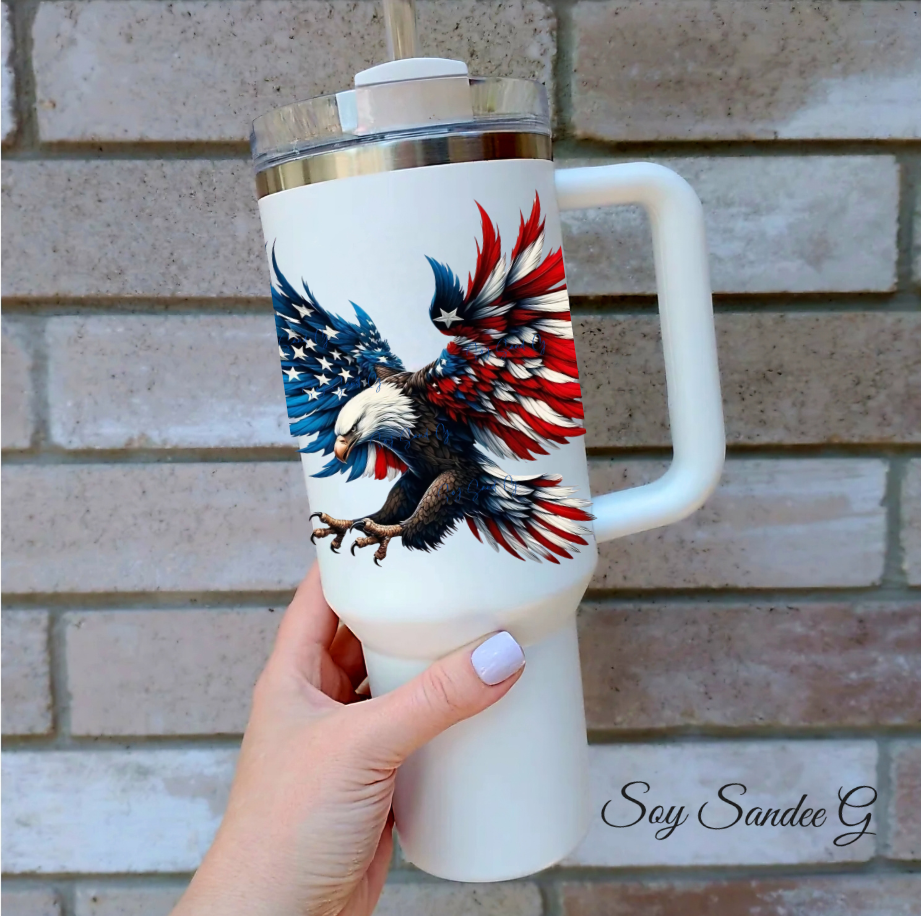 Patriotic Eagle #2 - UVDTF Decal for cups/hard surfaces sticker