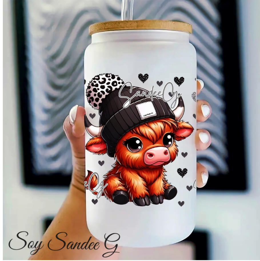 Baby Highland Cow #3 - UVDTF Wrap for cups/hard surfaces sticker