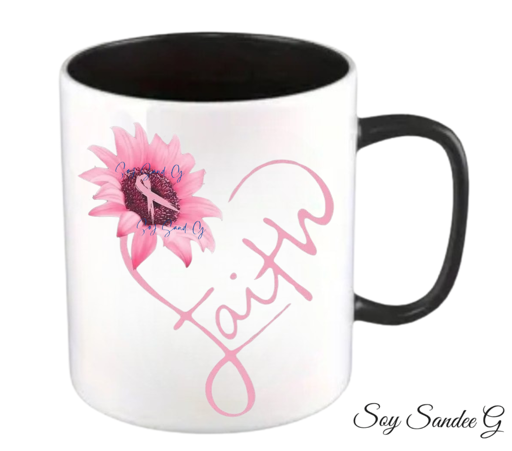 Calcomanía UVDTF de girasol con fe rosa