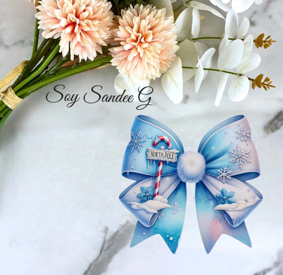 North Pole Coquette Bow - UVDTF Decal for cups/hard surfaces sticker