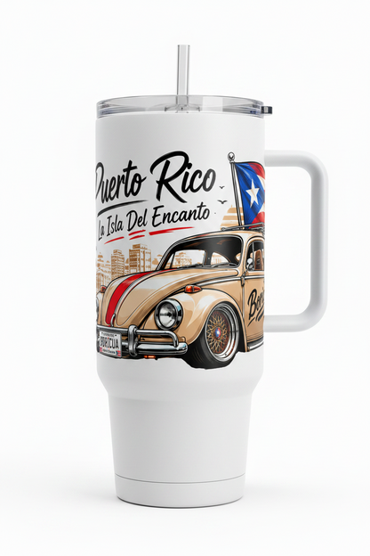 Puerto Rico Car - UVDTF Wrap for cups/hard surfaces sticker