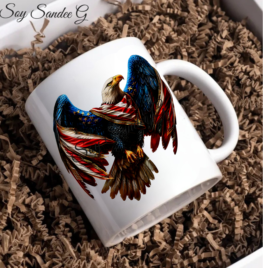 Patriotic Eagle #3 - UVDTF Decal for cups/hard surfaces sticker