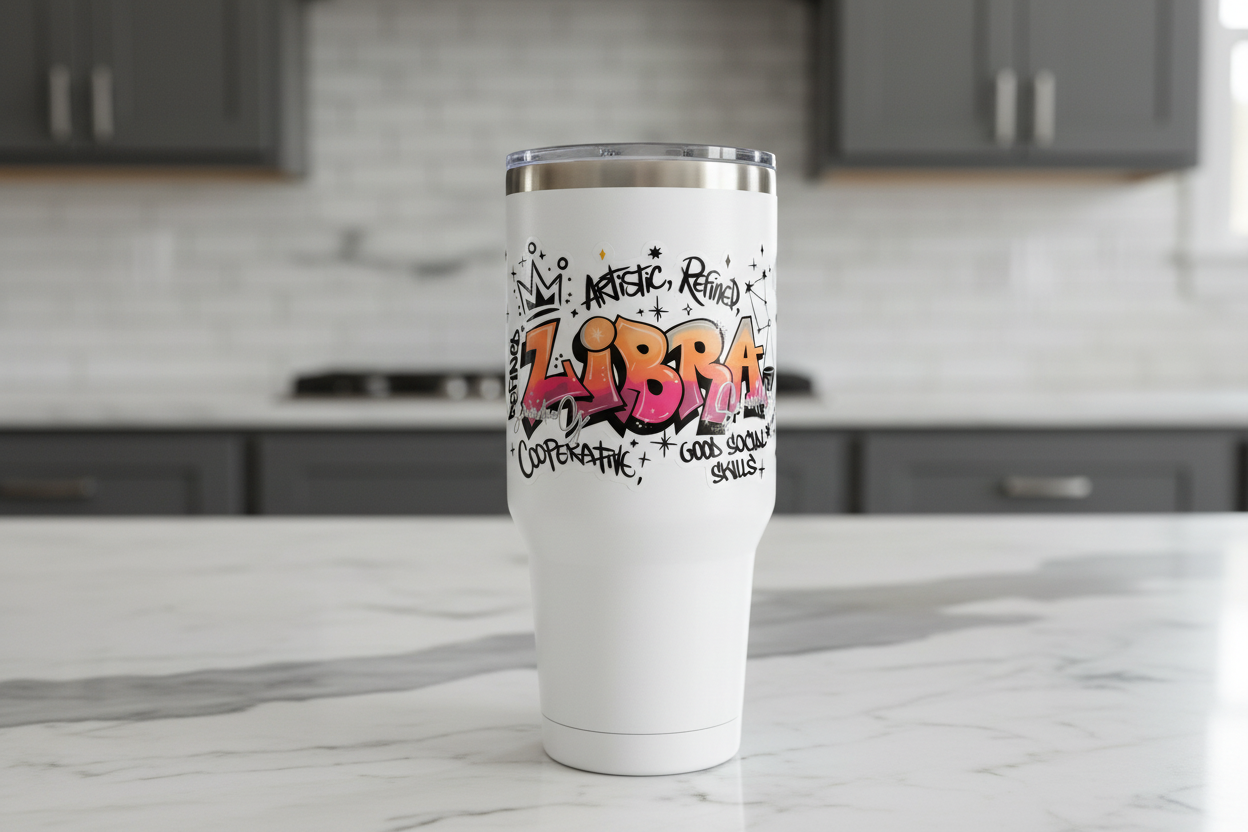 Graffiti Libra - UVDTF Wrap for cups/hard surfaces sticker