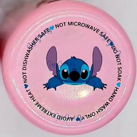 Calcomanía UVDTF para el cuidado de vasos con cara sonriente