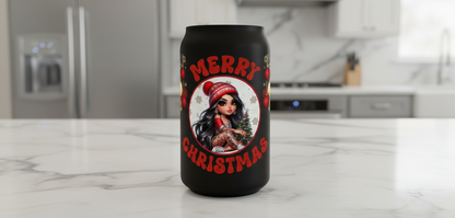 Merry Christmas Red & Gold Ornaments - UVDTF Wrap for cups/hard surfaces sticker