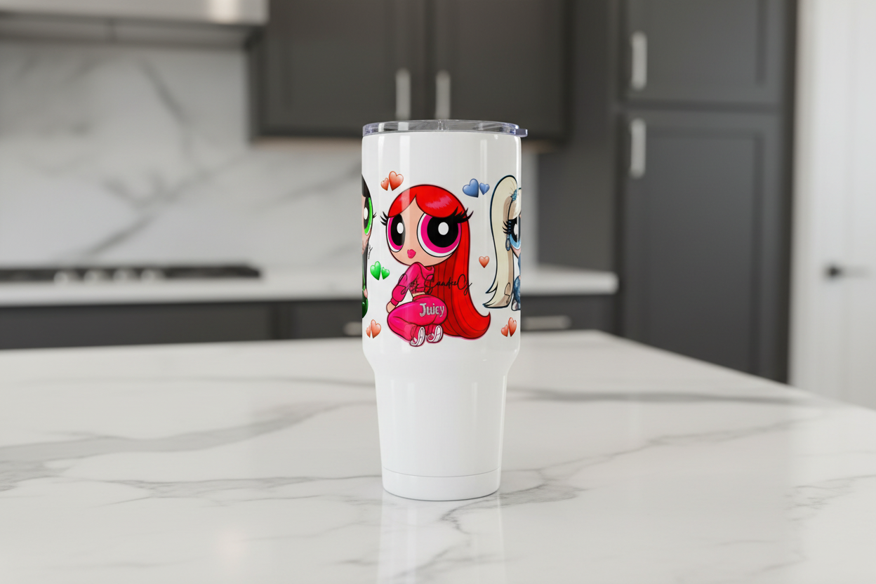 Juicy Power Puff Girls - UVDTF Wrap for cups/hard surfaces sticker