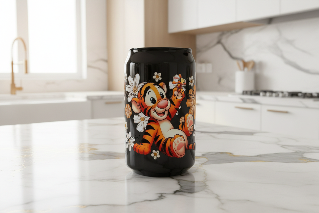 Flowered Tiger - UVDTF Wrap for cups/hard surfaces sticker