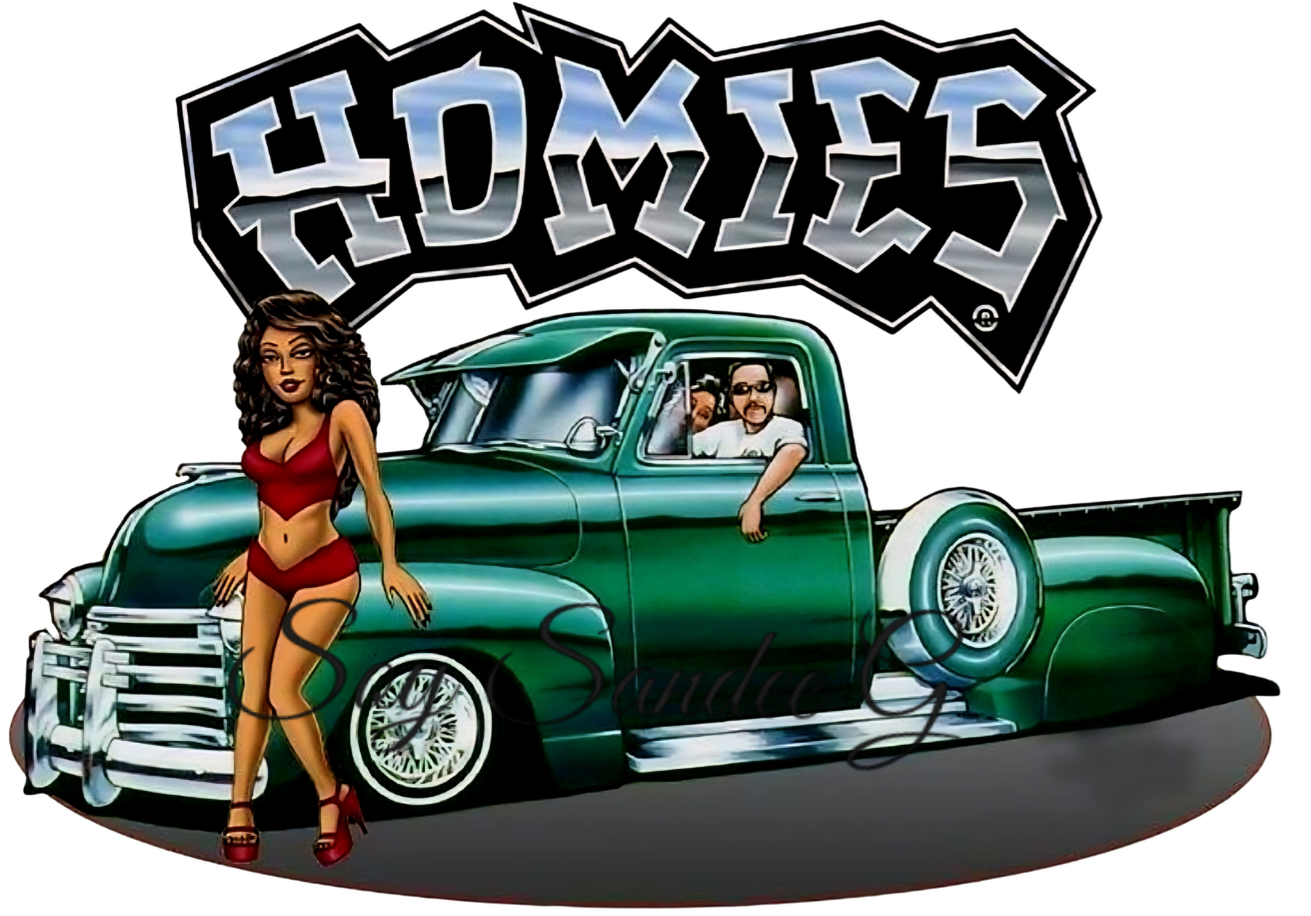 Mini Homies Green Lowrider - UVDTF Decal for cups/hard surfaces sticker