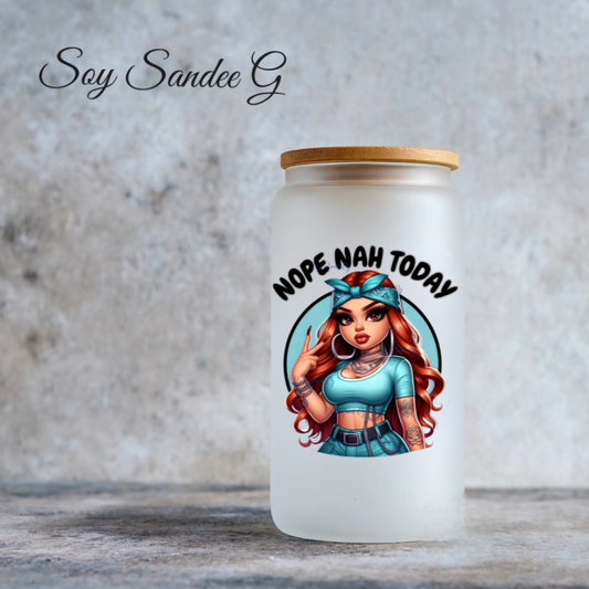 Nope Nah Today - UVDTF Decal for cups/hard surfaces sticker