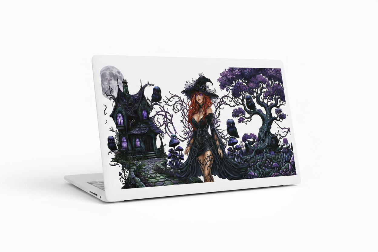 Purple Tree Witch - UVDTF wrap for cups/hard surfaces sticker