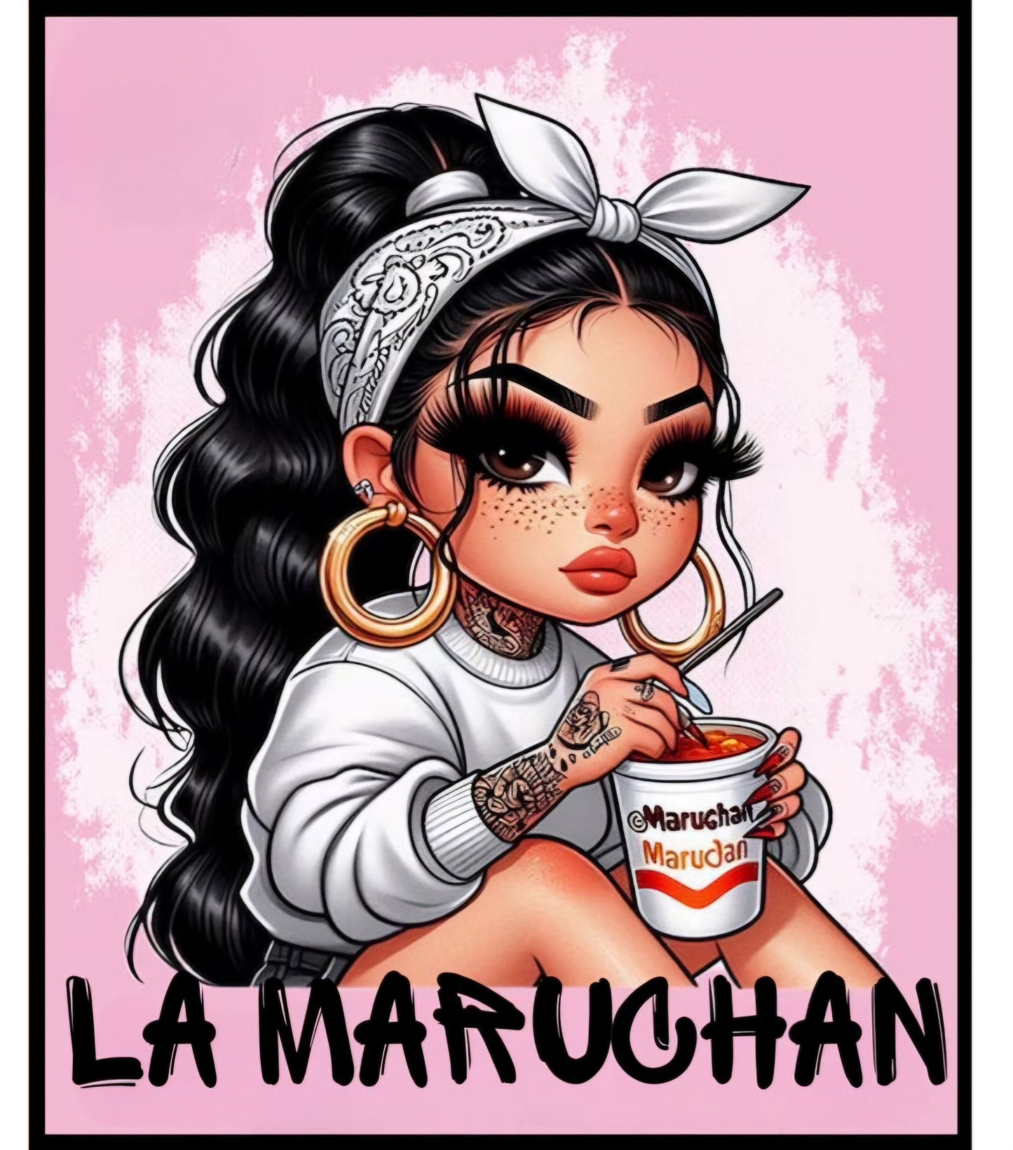 La Maruchan - Pink UVDTF Decal