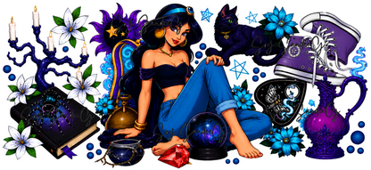 Jasmine #2 - UVDTF Wrap for cups/hard surfaces sticker