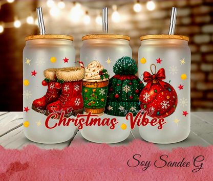 Christmas Vibes - UVDTF Wrap for cups/hard surfaces sticker
