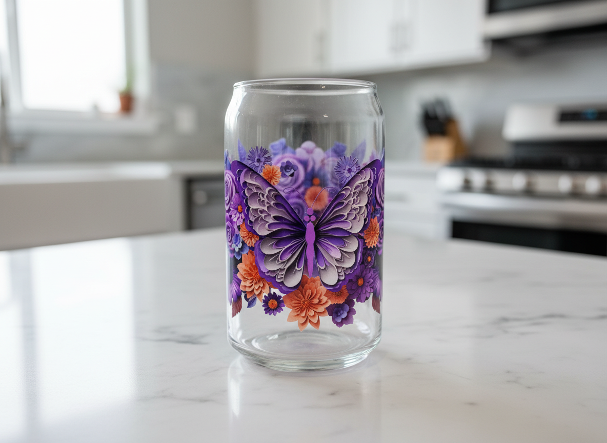 Purple Butterfly - UVDTF Wrap for cups/hard surfaces sticker