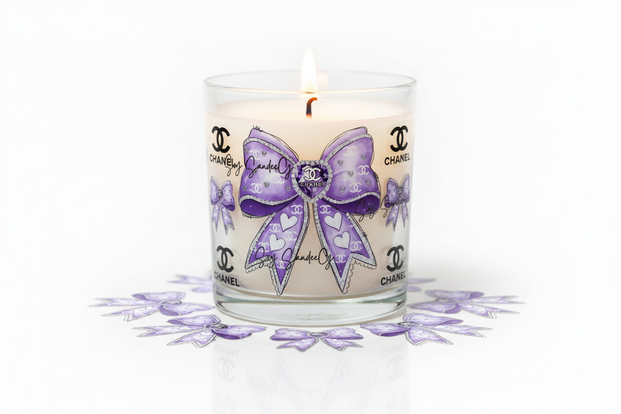 Purple Chanel Bow - UVDTF wrap for cups/hard surfaces sticker