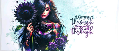 Grow Through What You Go Through - UVDTF Wrap for cups/hard surfaces sticker