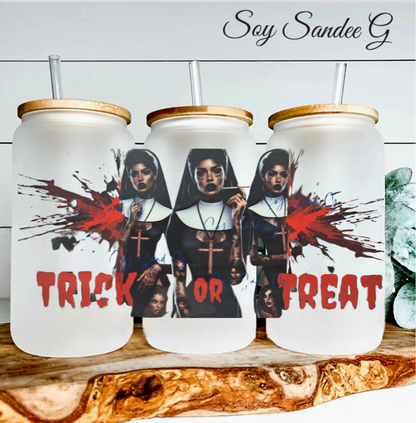 Trick or Treat Nuns - UVDTF Wrap for cups/hard surfaces sticker