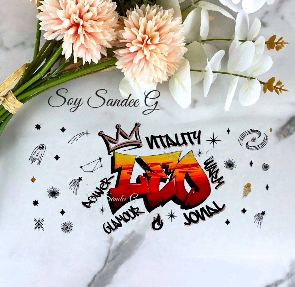 Graffiti Leo - UVDTF Wrap for cups/hard surfaces sticker