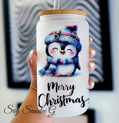Merry Christmas Penguins - UVDTF Wrap for cups/hard surfaces sticker