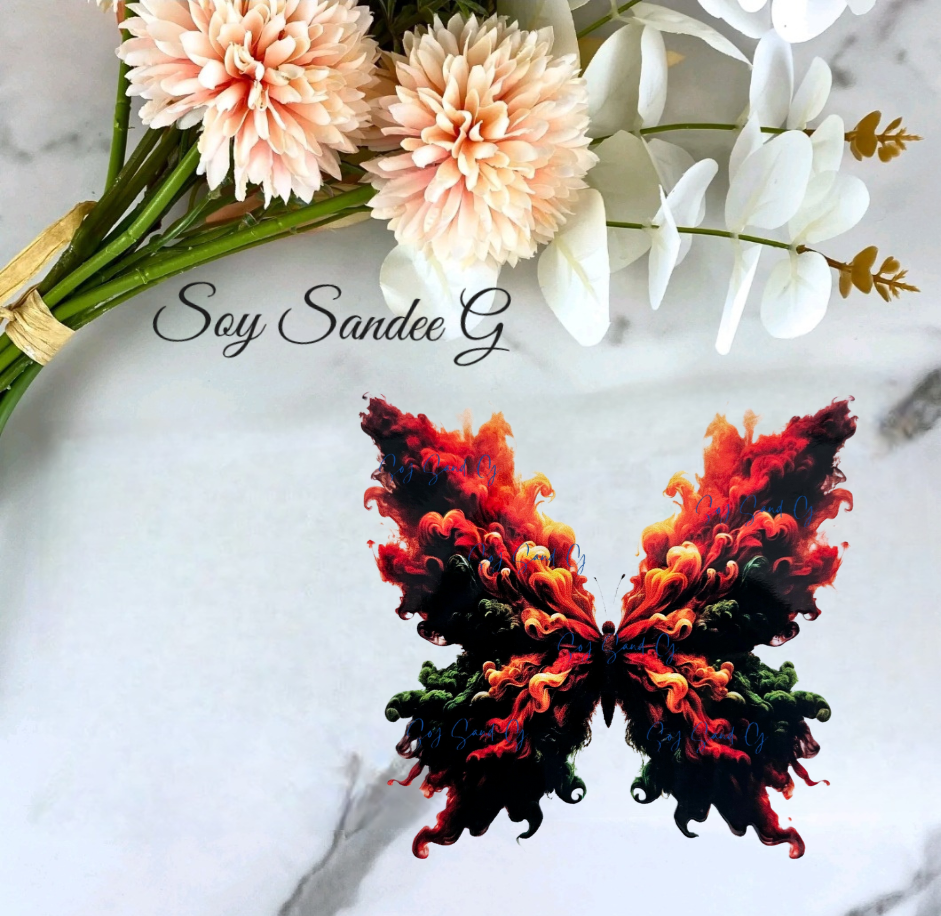 Calcomanía UVDTF Smoke Butterfly n.° 3