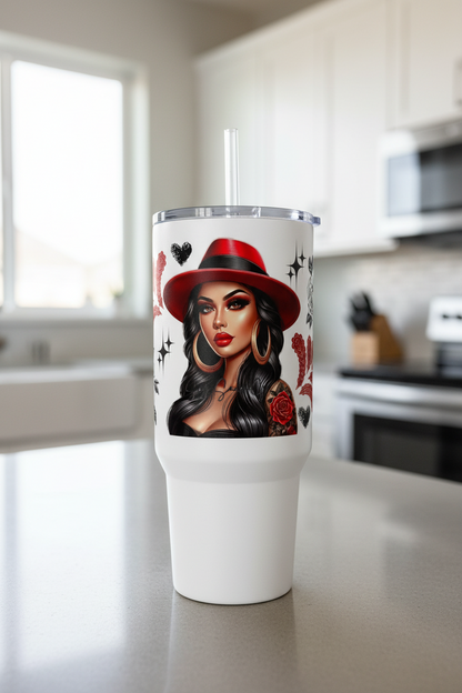 Red Fedora - UVDTF Wrap for cups/hard surfaces sticker
