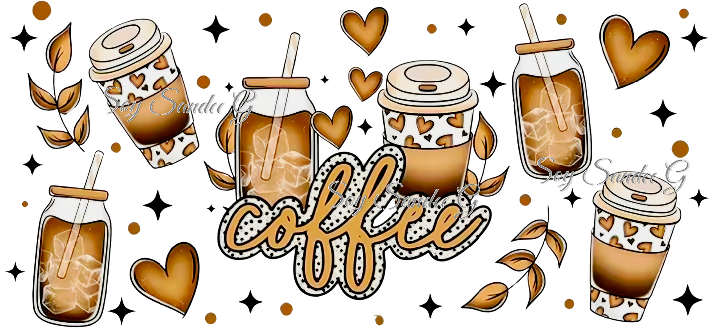 So Many Coffees - UVDTF Wrap for cups/hard surfaces sticker