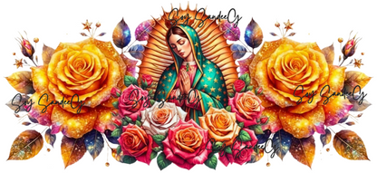 Yellow Roses Virgen - UVDTF Wrap for cups/hard surfaces sticker