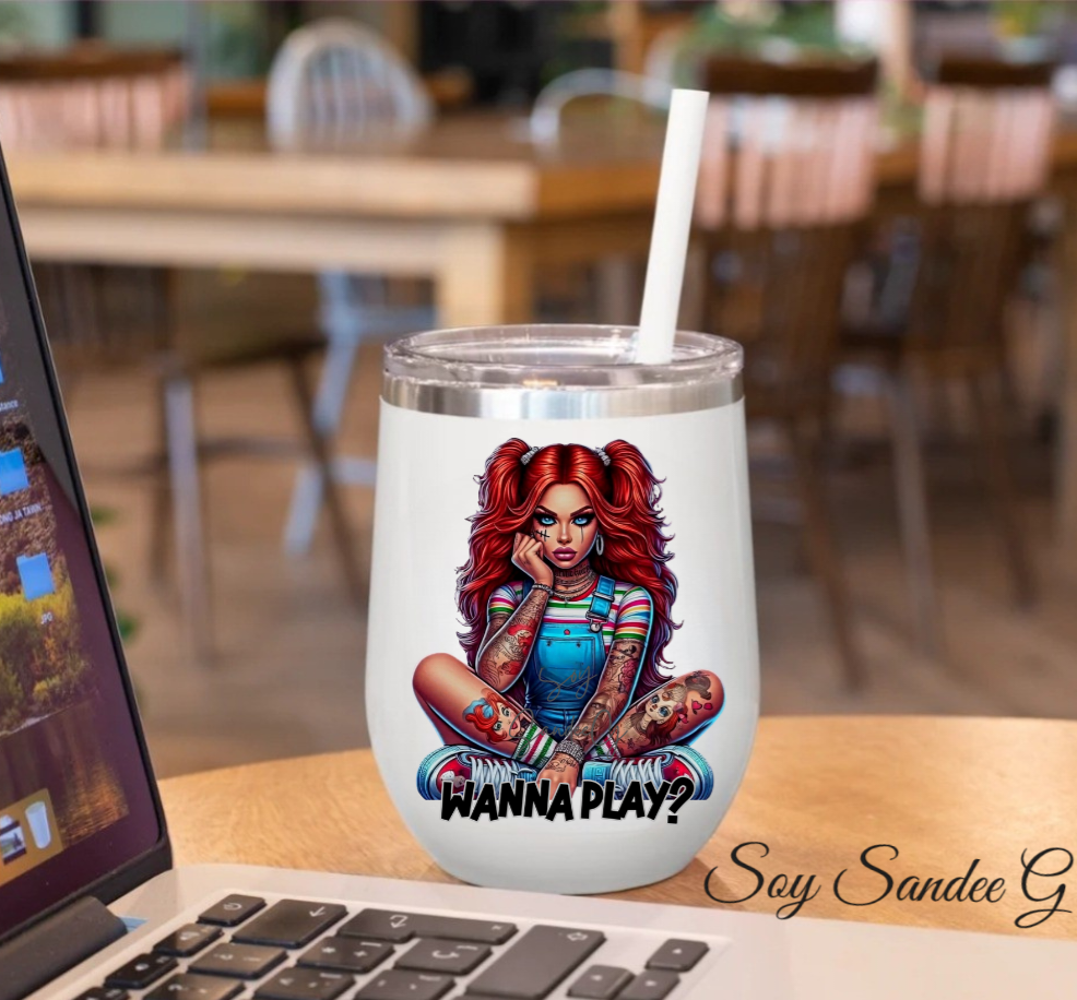 Wanna Play? Chucky Girl - UVDTF Decal for cups/hard surfaces sticker