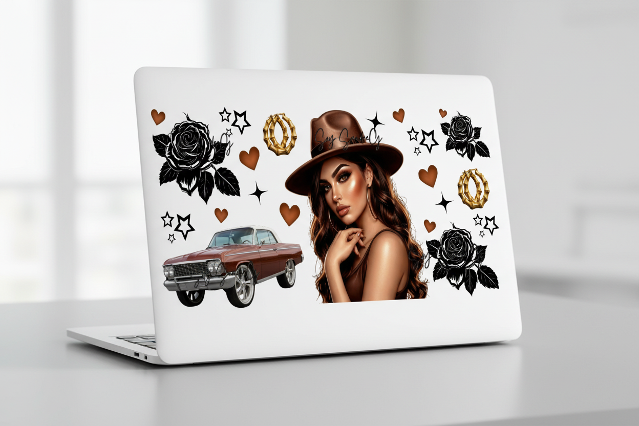 Brown Fedora - UVDTF Wrap for cups/hard surfaces sticker