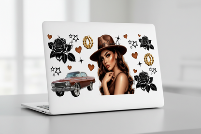 Brown Fedora - UVDTF Wrap for cups/hard surfaces sticker