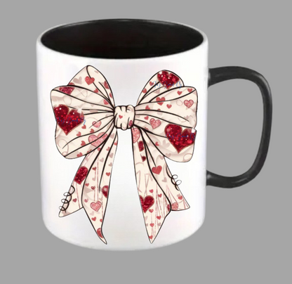 Beige Hearts Coquette Bow - UVDTF Decal for cups/hard surfaces