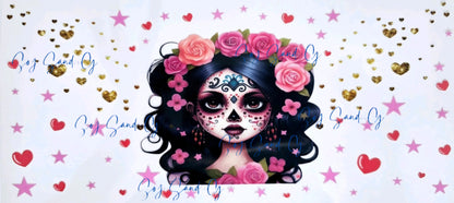 Envoltura UVDTF de Belleza del Día de los Muertos