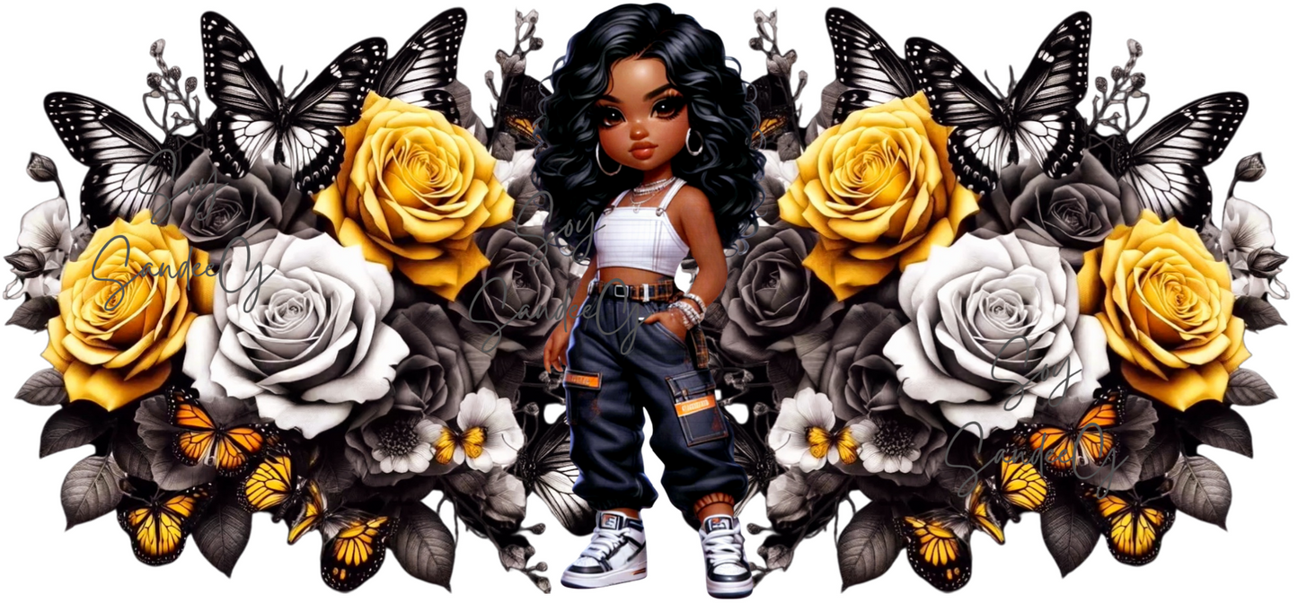 Envoltura UVDTF de Belleza Rosa Día de los Muertos