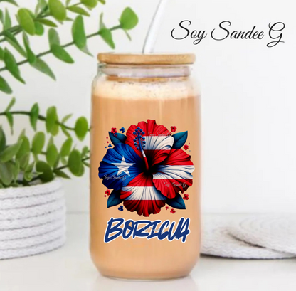Boricua Hibiscus - UVDTF Decal for cups/hard surfaces sticker