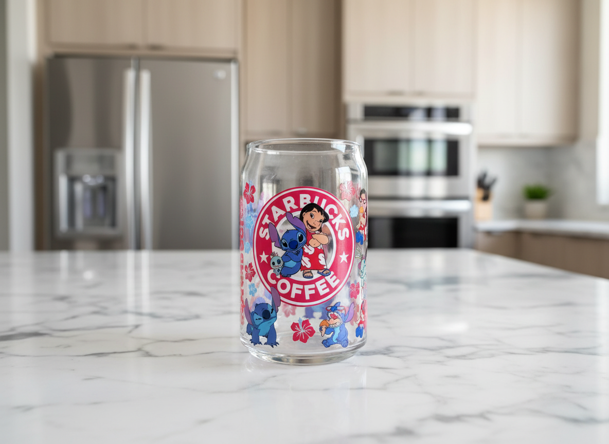 Lilo & Stitch Starbucks - UVDTF Wrap for cups/hard surfaces sticker
