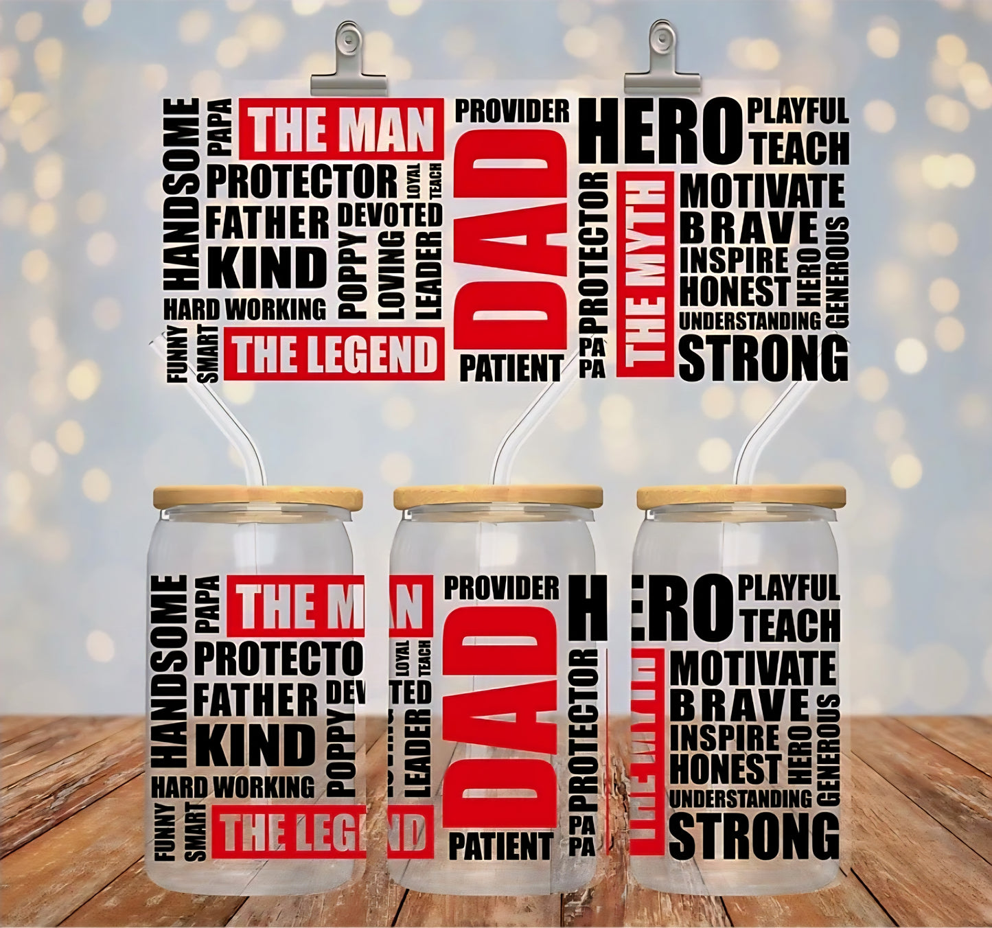 Dad Greatness - UVDTF Wrap for cups/hard surfaces sticker