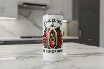 Virgen de Guadalupe Candle - UVDTF Wrap for cups/hard surfaces sticker