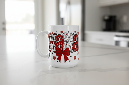 Mama Red Hearts - UVDTF Wrap for cups/hard surfaces sticker