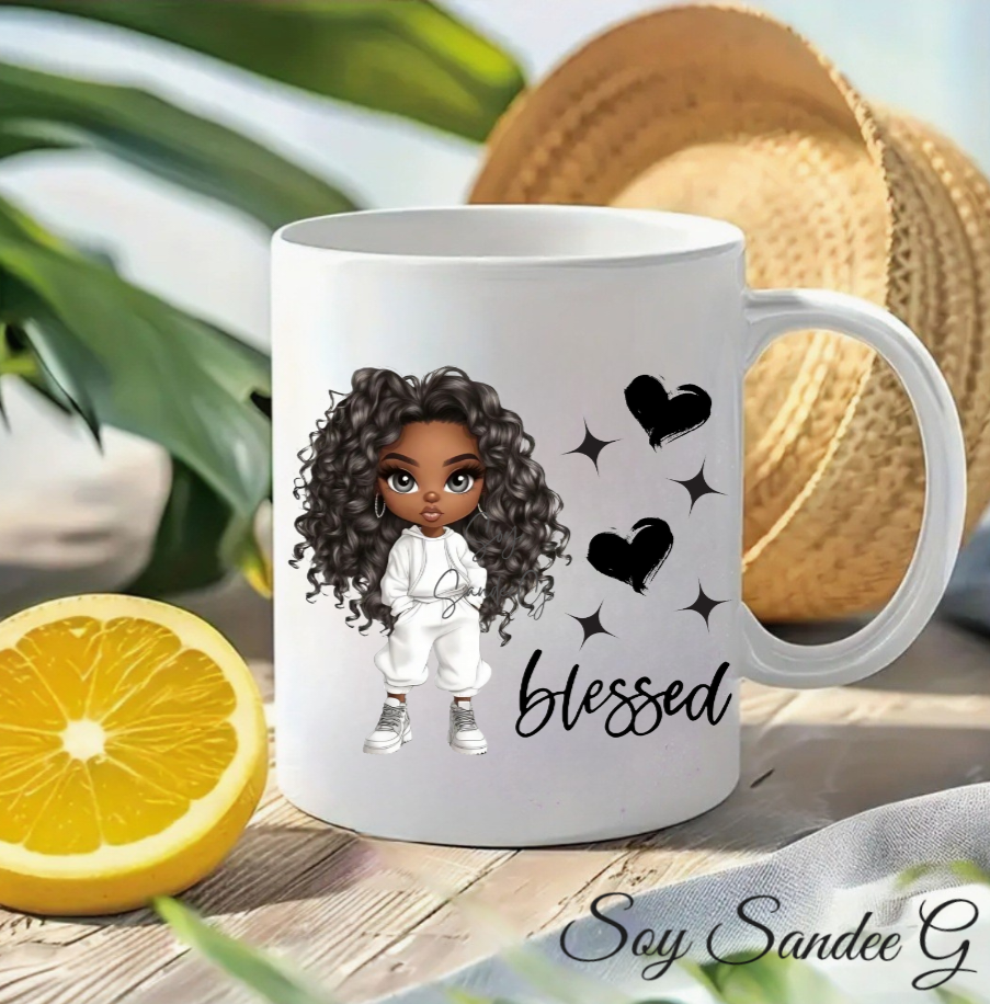 White Joggers Blessed - UVDTF Decal for cups/hard surfaces sticker