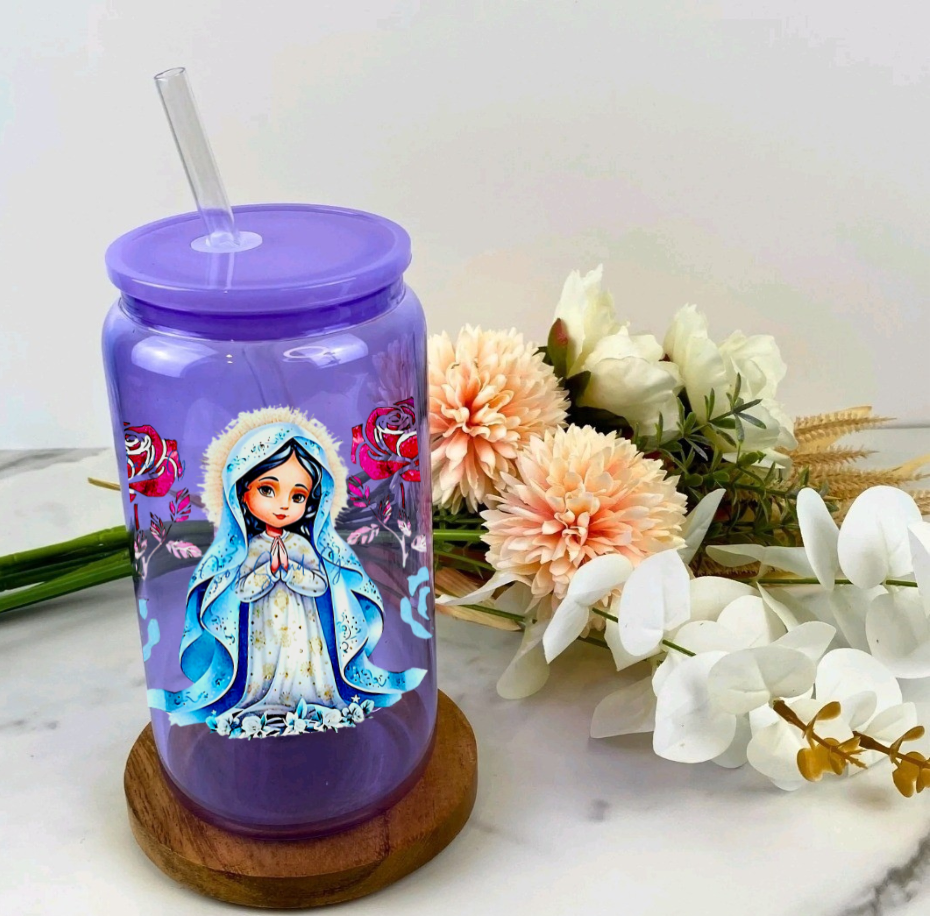 Virgen de Guadalupe Blue Shall - UVDTF Wrap for cups/hard surfaces