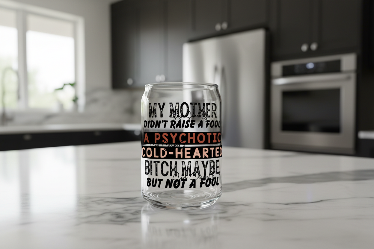 My Mother Didn't Raise A Fool - UVDTF Decal for cups/hard surfaces sticker