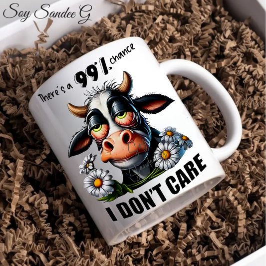 There's a 99% Chance I Don't Care - UVDTF Decal for cups/hard surfaces sticker