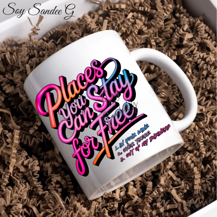 Colorful Places You Can Stay - UVDTF Decal for cups/hard surfaces sticker