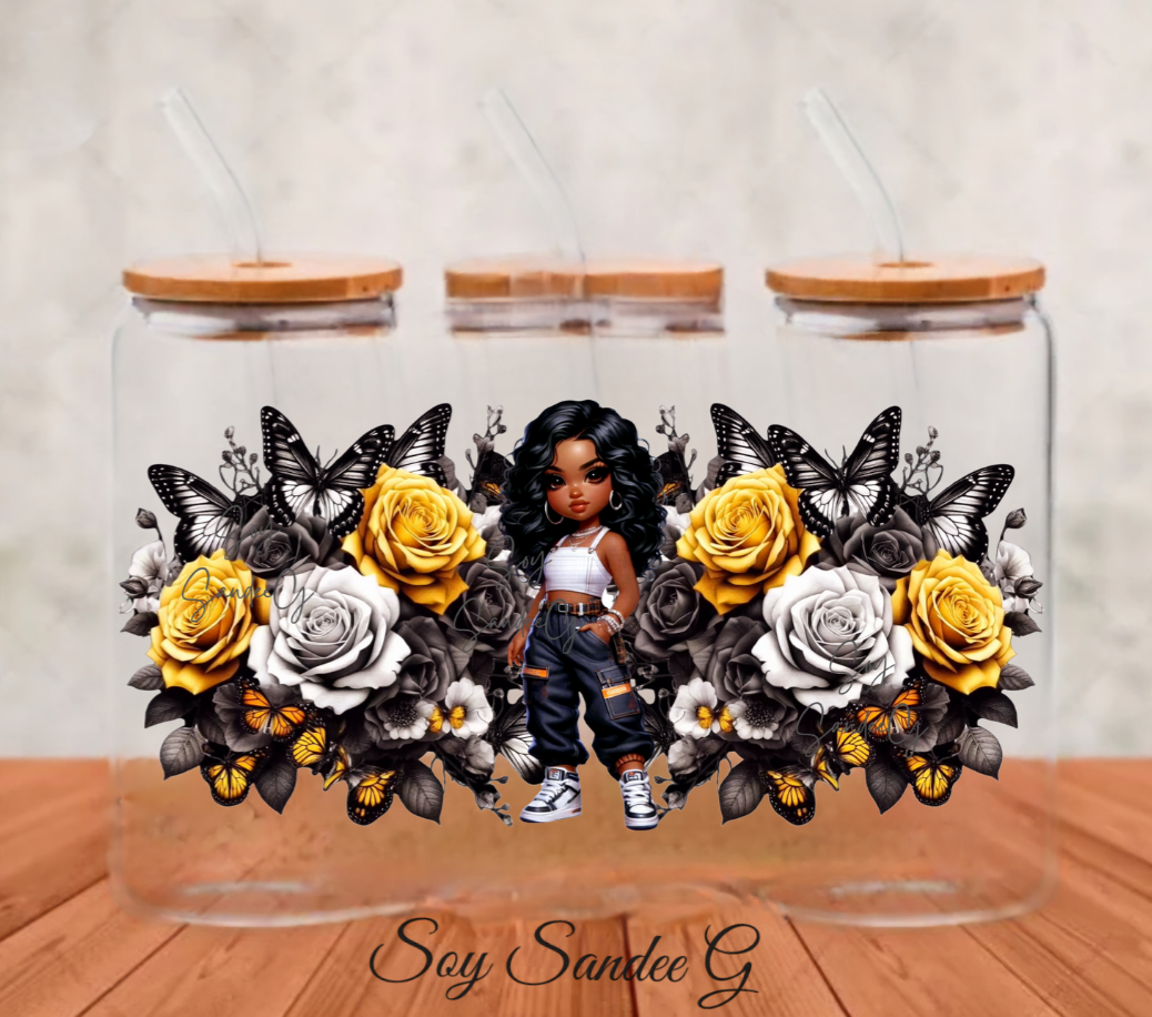 Envoltura UVDTF de Belleza Rosa Día de los Muertos