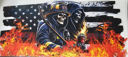 Skeleton Firefighters - UVDTF Wrap for cups/hard surfaces sticker