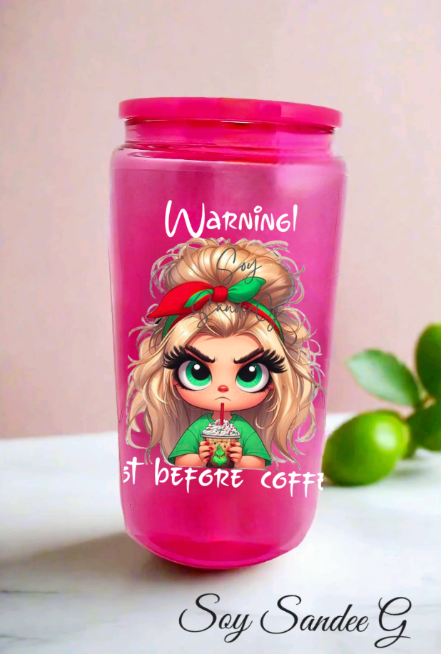 Warning, Not Before Coffee - UVDTF Decal for cups/hard surfaces sticker