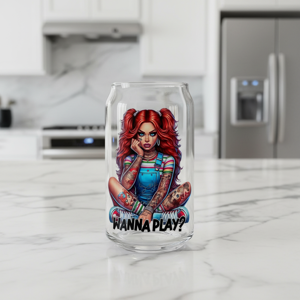 Wanna Play? Chucky Girl - UVDTF Decal for cups/hard surfaces sticker