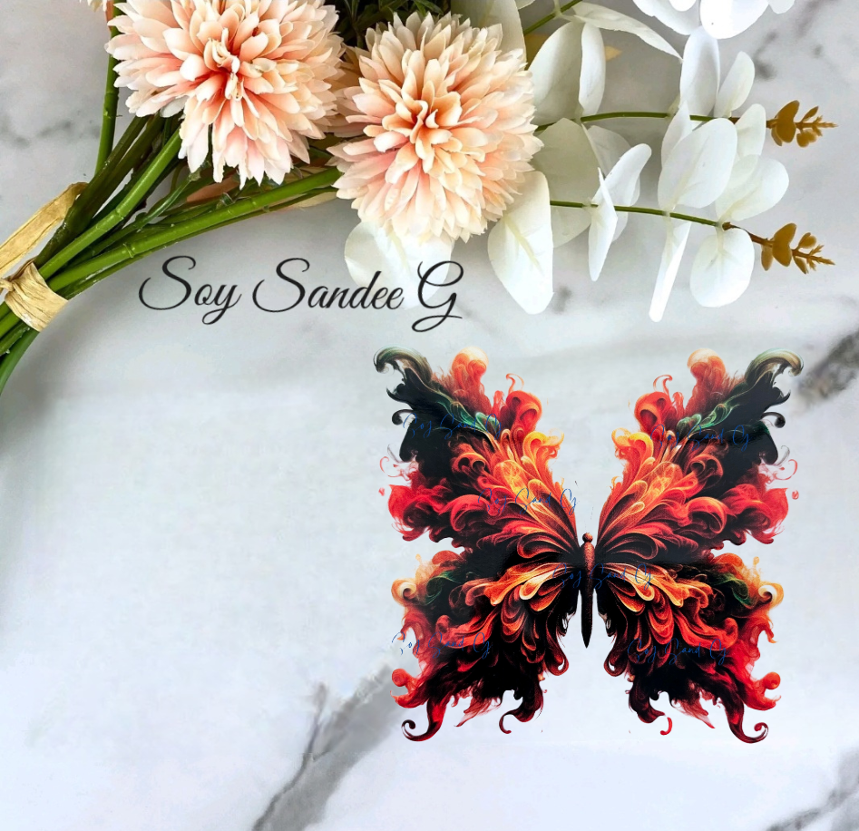 Calcomanía UVDTF Smoke Butterfly n.° 5