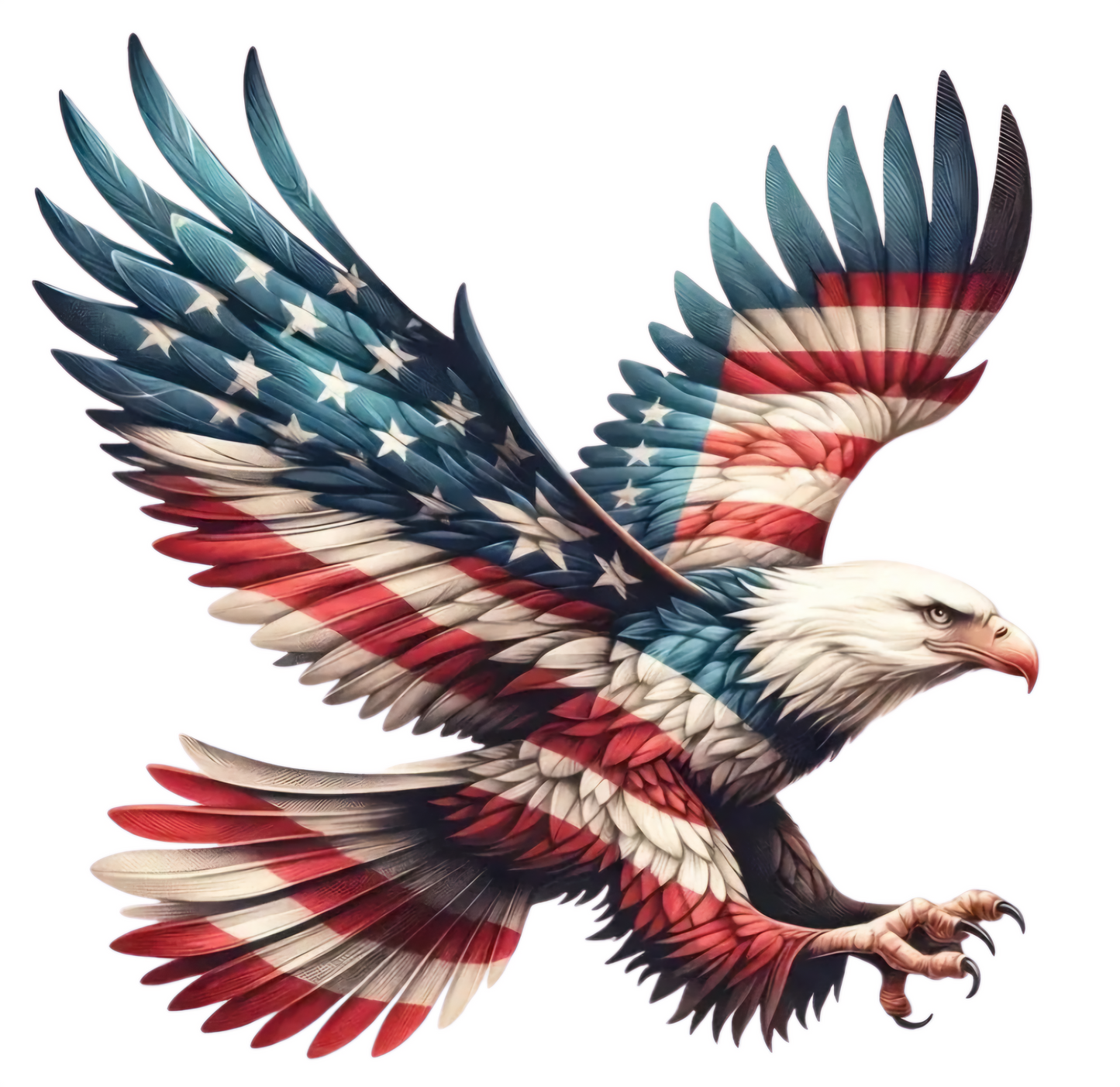 Patriotic Eagle #1 UVDTF Decal